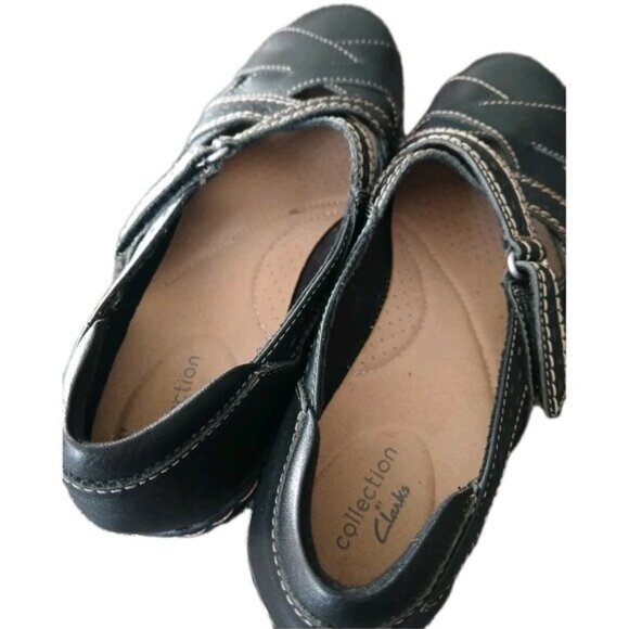 Coquette Dark Academia Mary Jane Flats Comfort Cushion Shoes Sz 8 Flats Clarks - Picture 5 of 6